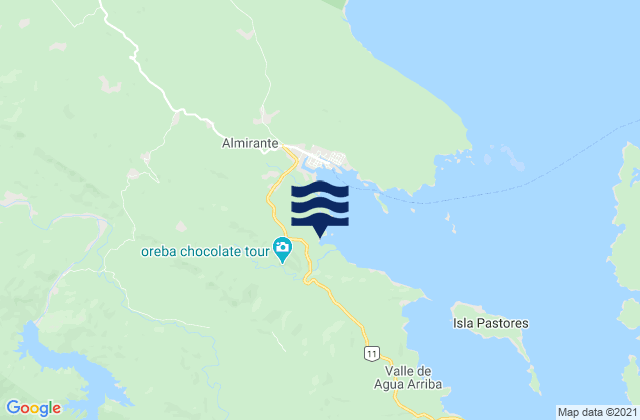 Mappa delle maree di Valle del Risco, Panama