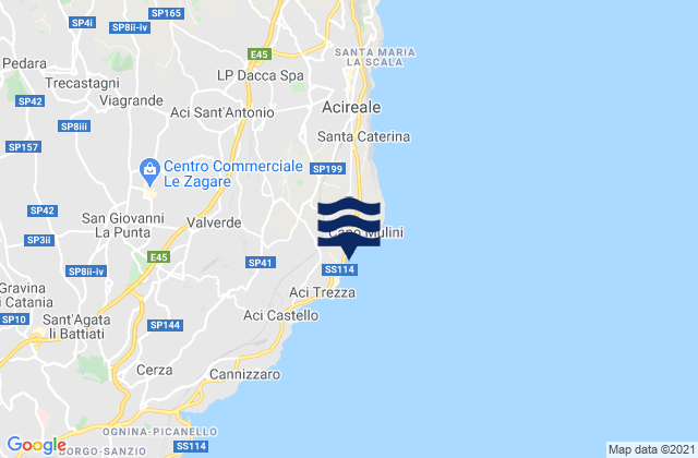 Mappa delle maree di Vambolieri, Italy