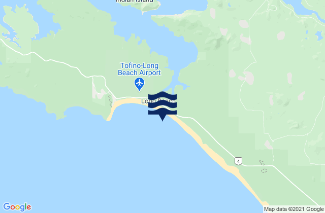 Mappa delle maree di Vancouver Island North (Long Beach), Canada
