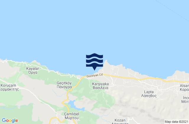 Mappa delle maree di Vasíleia, Cyprus