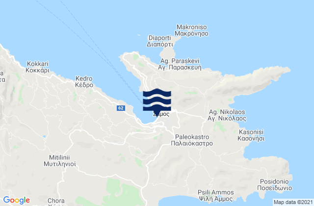 Mappa delle maree di Vathý, Greece