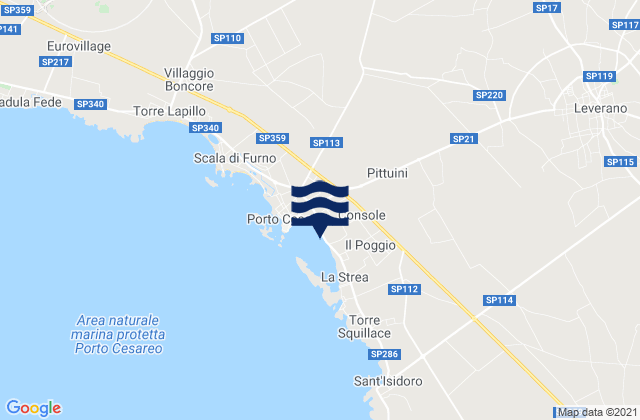 Mappa delle maree di Veglie, Italy