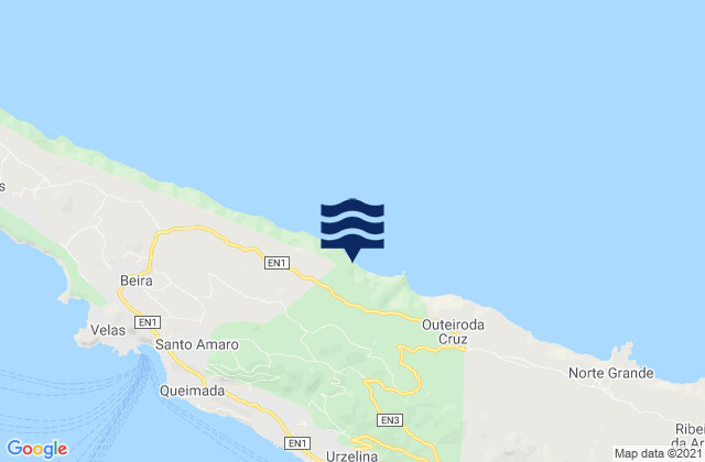 Mappa delle maree di Velas, Portugal