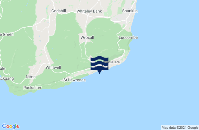 Mappa delle maree di Ventnor Beach, United Kingdom