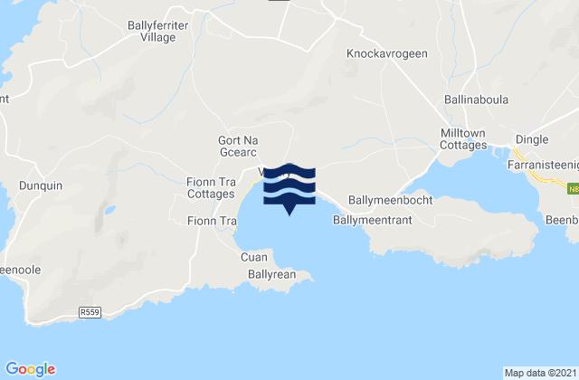 Mappa delle maree di Ventry Harbour, Ireland