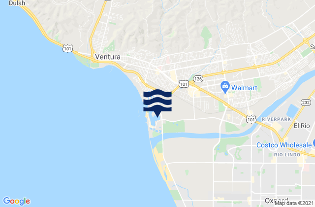Mappa delle maree di Ventura Point, United States