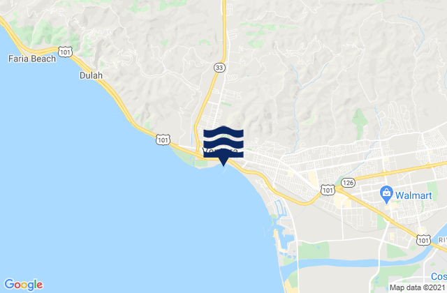 Mappa delle maree di Ventura, United States