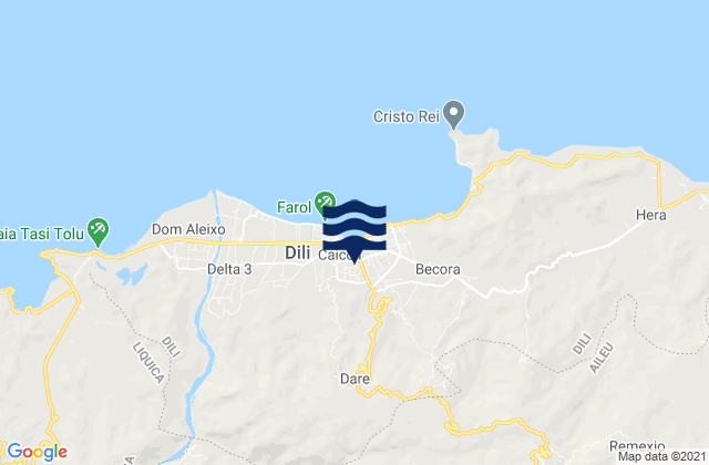 Mappa delle maree di Vera Cruz, Timor Leste