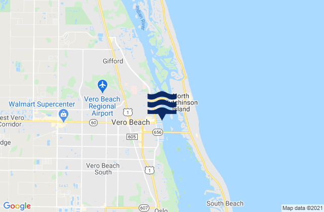 Mappa delle maree di Vero Beach, United States