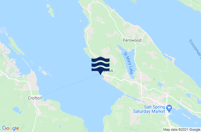 Mappa delle maree di Vesuvius Bay, Canada