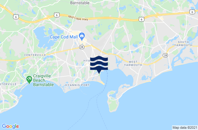 Mappa delle maree di Veterans Beach, United States