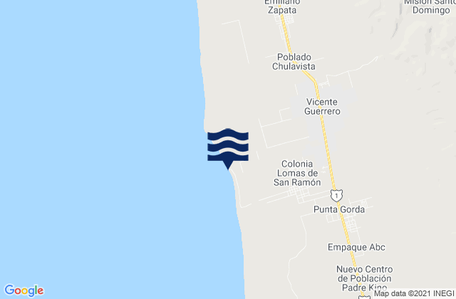 Mappa delle maree di Vicente Guerrero, Mexico