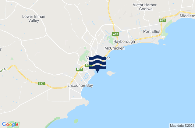 Mappa delle maree di Victor Harbor, Australia