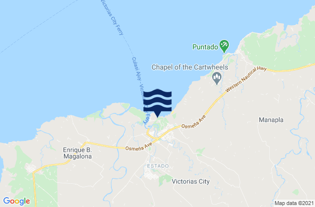 Mappa delle maree di Victorias, Philippines