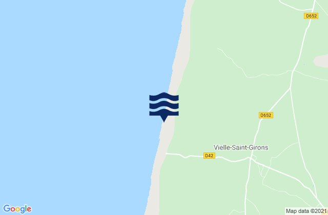 Mappa delle maree di Vielle-Saint-Girons, France