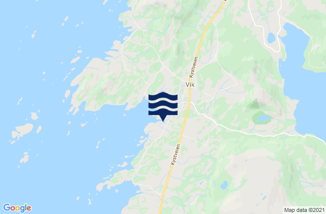 Mappa delle maree di Vik, Norway