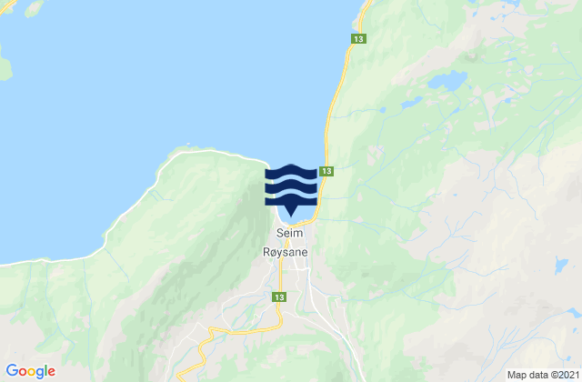 Mappa delle maree di Vikøyri, Norway