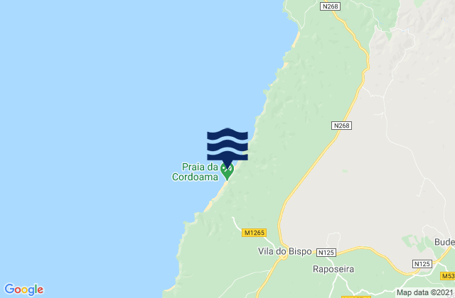 Mappa delle maree di Vila do Bispo, Portugal