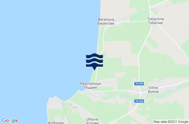 Mappa delle maree di Vilino, Ukraine