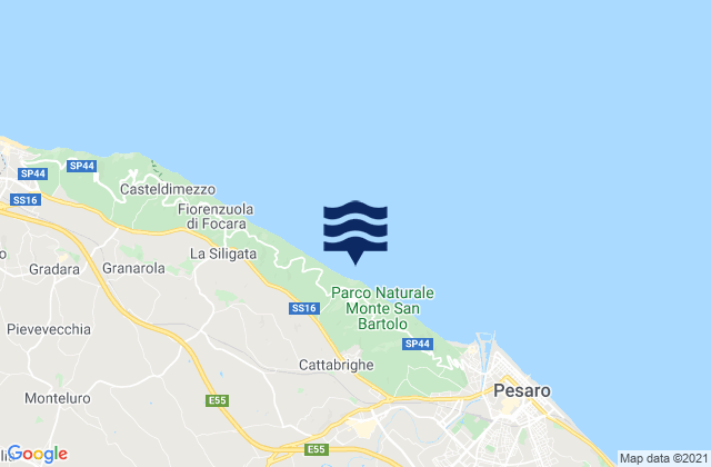 Mappa delle maree di Villa Ceccolini, Italy