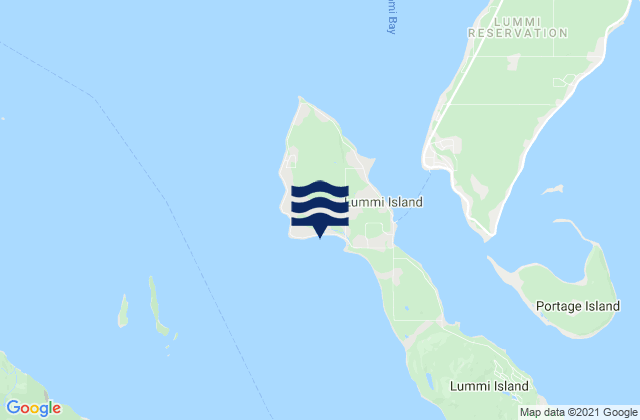 Mappa delle maree di Village Point (Lummi Island), United States