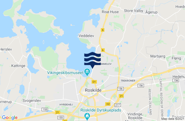 Mappa delle maree di Vindinge, Denmark