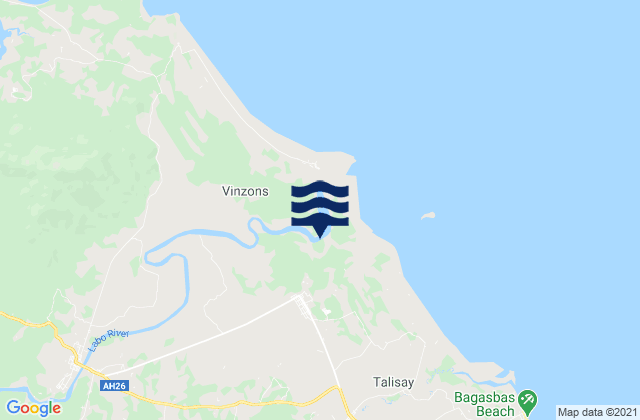 Mappa delle maree di Vinzons, Philippines