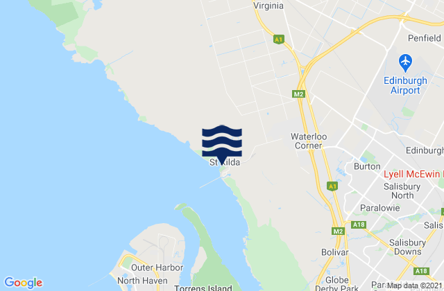 Mappa delle maree di Virginia, Australia