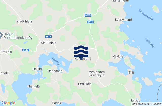Mappa delle maree di Virolahti, Finland