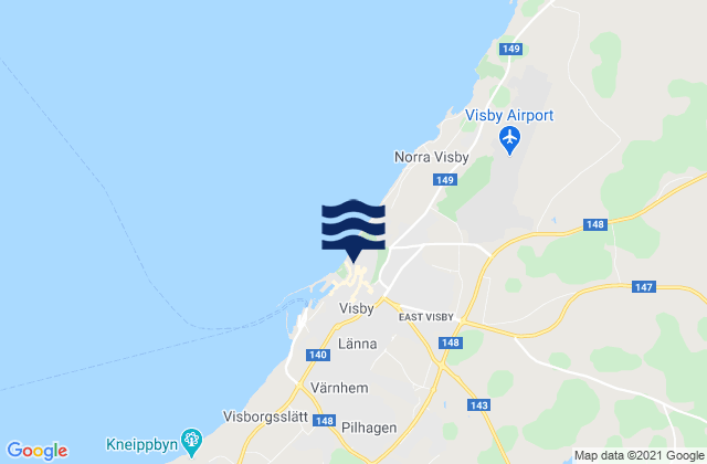 Mappa delle maree di Visby, Sweden