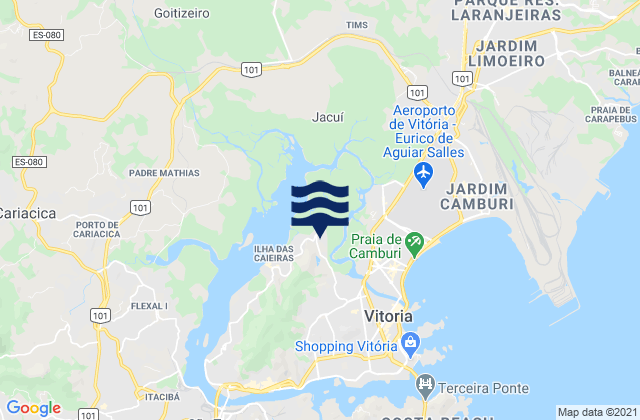 Mappa delle maree di Vitória, Brazil