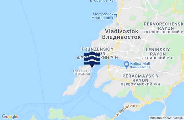 Mappa delle maree di Vladivostok, Russia