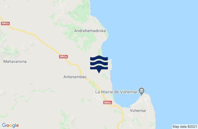 Mappa delle maree di Vohemar, Madagascar