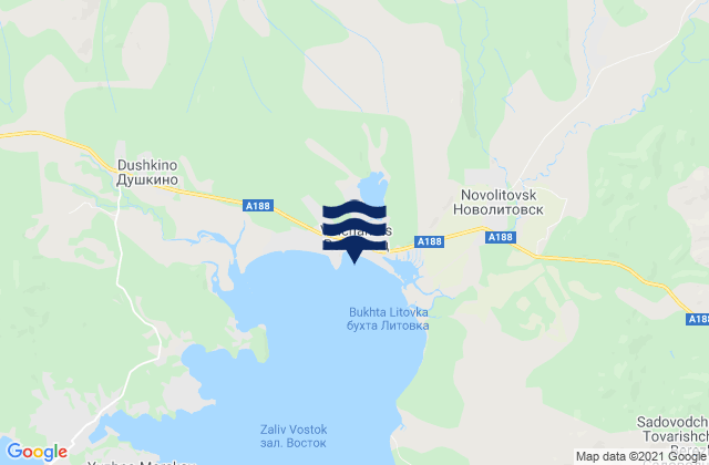 Mappa delle maree di Volchanets, Russia