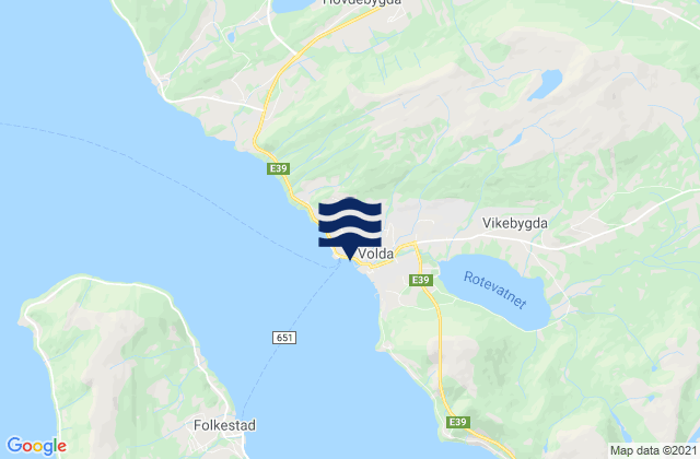 Mappa delle maree di Volda, Norway
