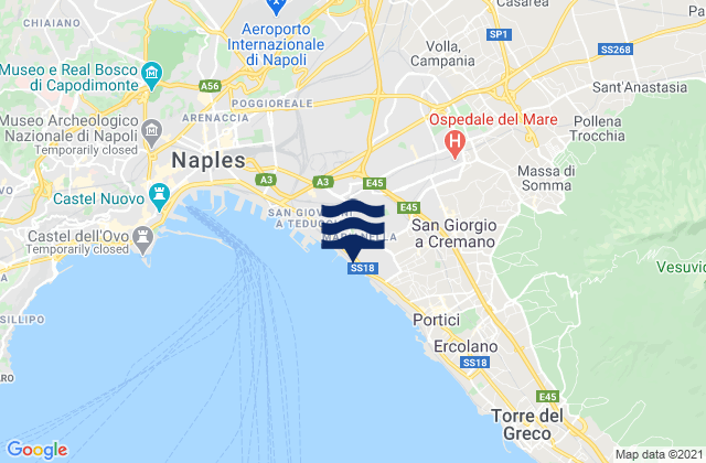 Mappa delle maree di Volla, Italy