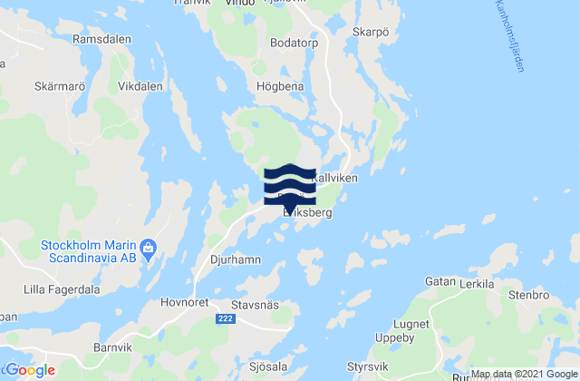 Mappa delle maree di Värmdö Kommun, Sweden