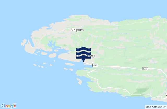Mappa delle maree di Vågaholmen, Norway