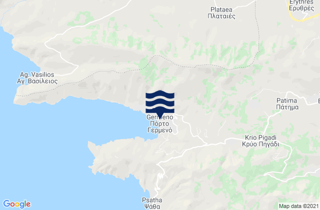 Mappa delle maree di Vília, Greece