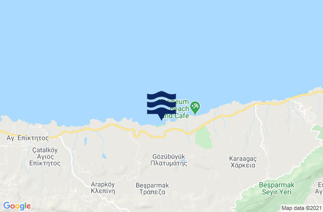 Mappa delle maree di Vóni, Cyprus