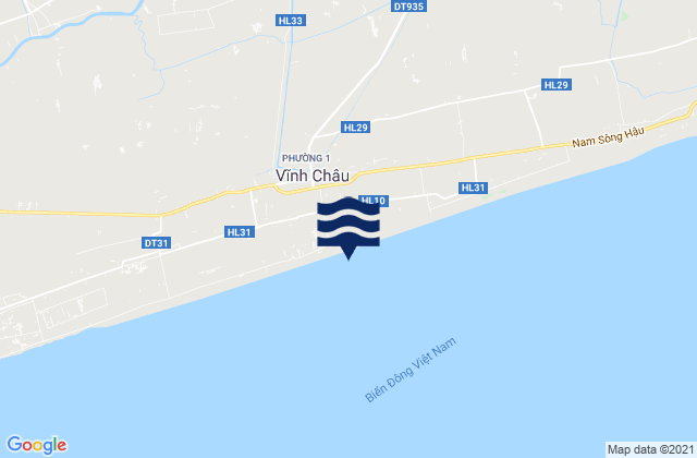 Mappa delle maree di Vĩnh Châu, Vietnam