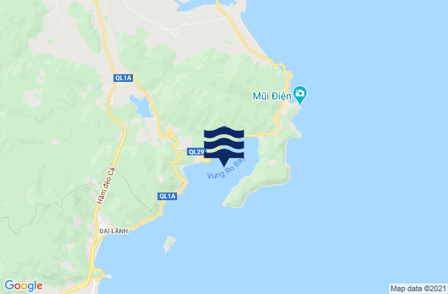Mappa delle maree di Vũng Rô, Vietnam