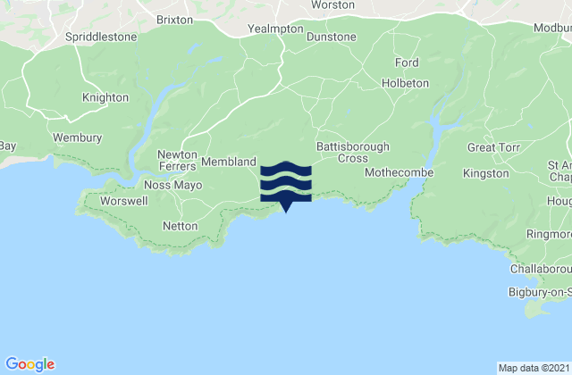 Mappa delle maree di Wadham Rocks Beach, United Kingdom