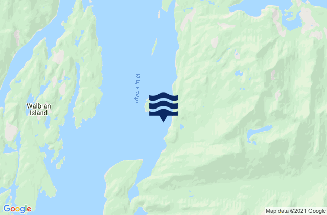 Mappa delle maree di Wadhams, Canada