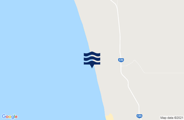 Mappa delle maree di Wagoe Beach, Australia