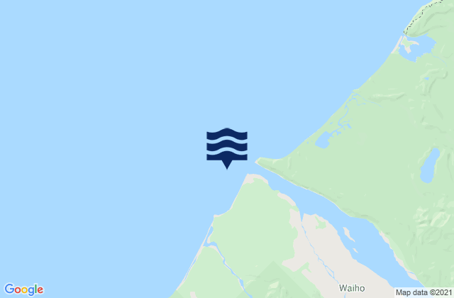 Mappa delle maree di Waiho Beach, New Zealand