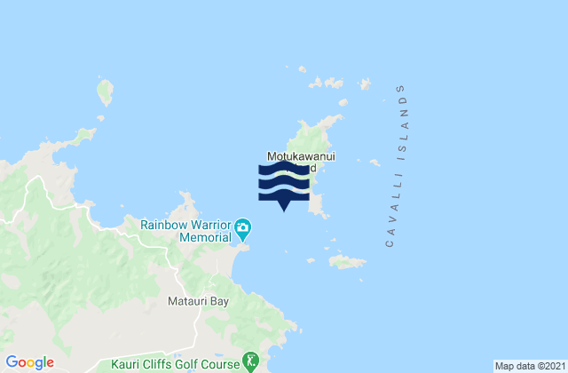 Mappa delle maree di Waiiti Bay, New Zealand