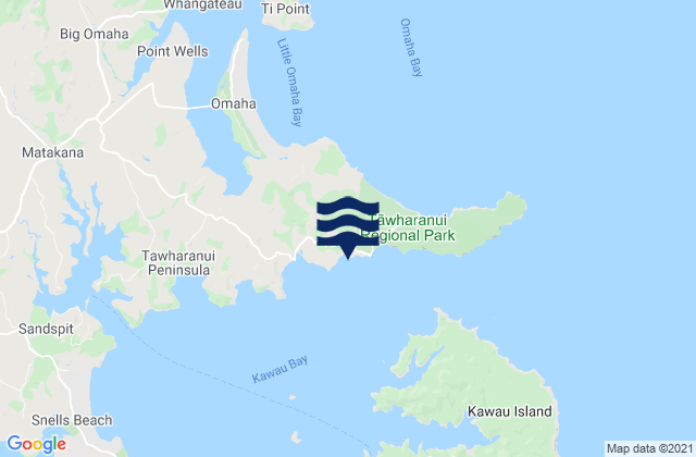 Mappa delle maree di Waikauri Bay, New Zealand