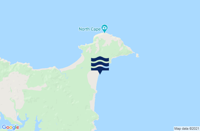 Mappa delle maree di Waikuku Beach, New Zealand