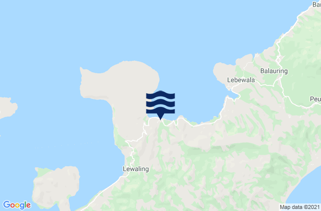 Mappa delle maree di Wailolong, Indonesia